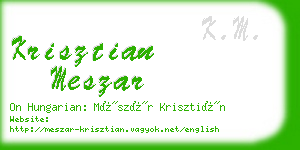 krisztian meszar business card